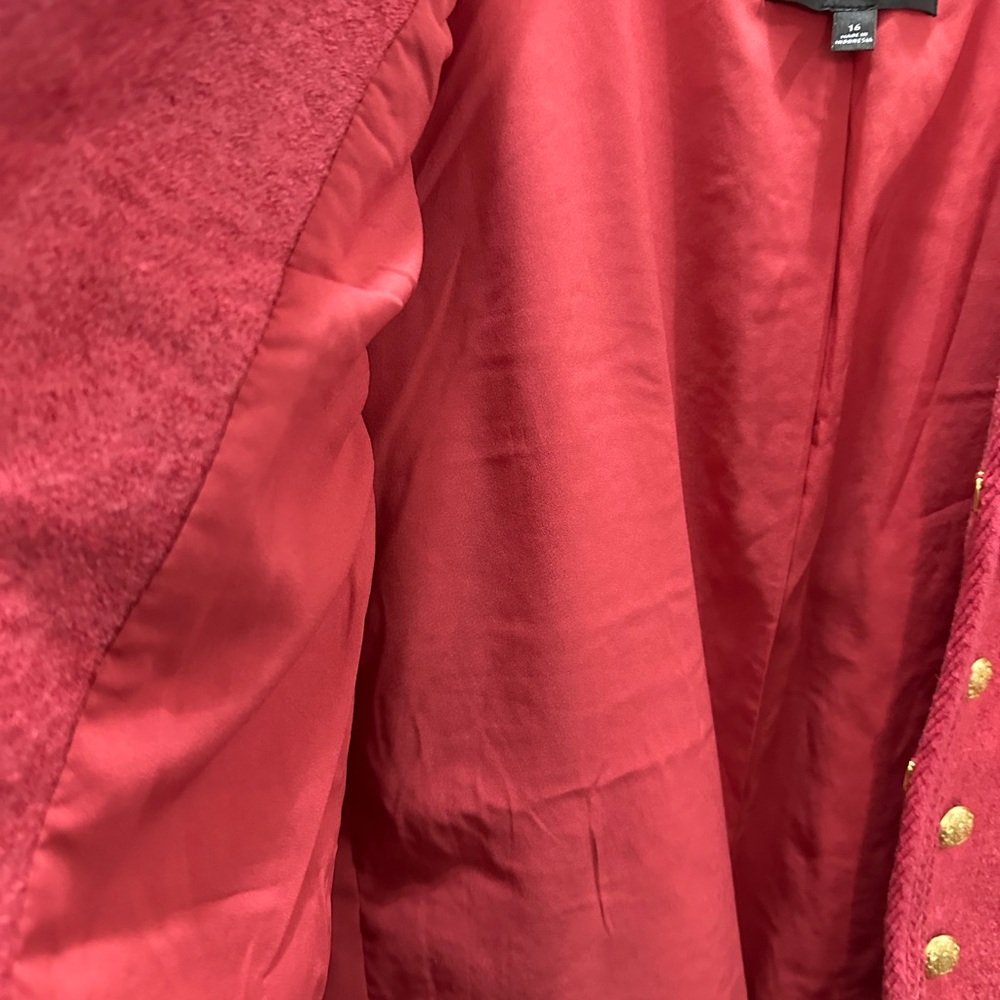 Talbots soft pink Button-Accent military style crop jacket 16 - Picture 6 of 6